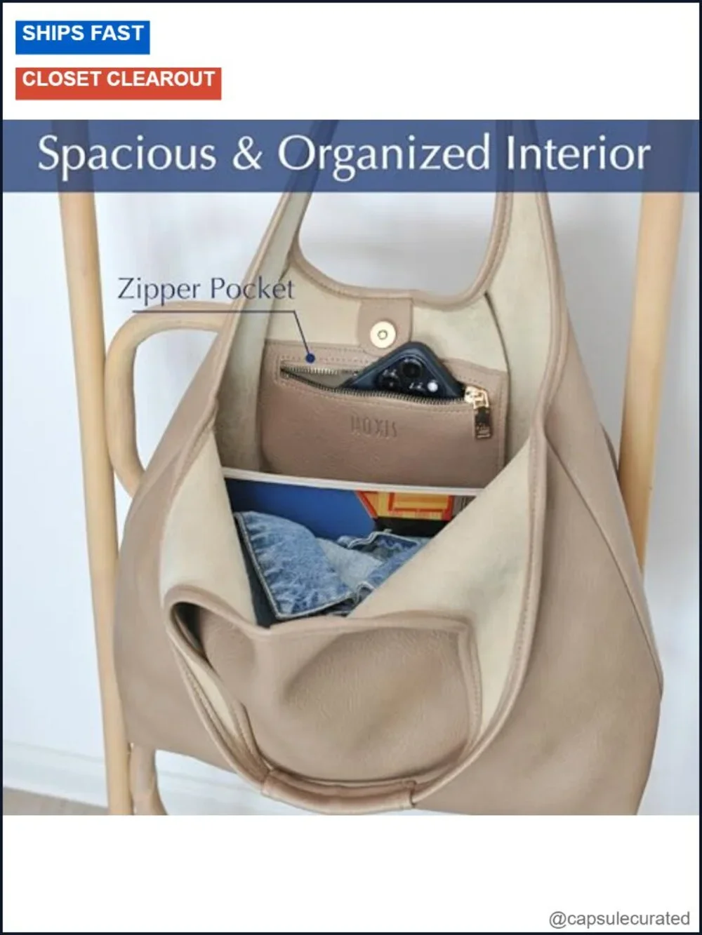 Oversized Hobo Bag Soft Vegan Leather Slouchy Tote for Work Travel